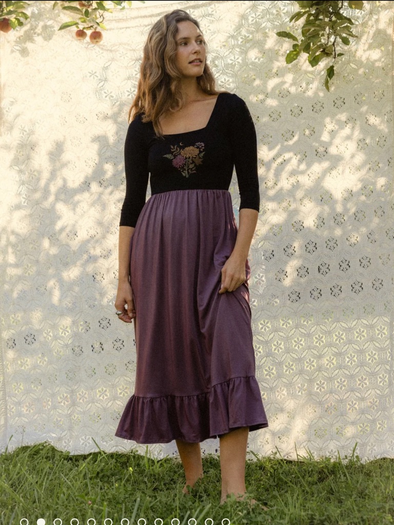 Purusha People Cottage Dress. Gorgeous, Brand New, Forest Fiber, Sustainable